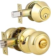 Brotima 1 Pack Entry Door Knobs and Deadbolt Combination Set, Keyed Alike Double Cylinder Deadbol...