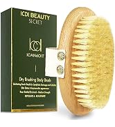 ICANdOIT-Medium Strength Dry Body Brush for Skin,Natural Boar Bristles Exfoliating Brush for Cell...