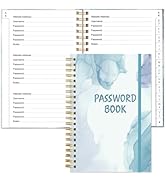 Simplified Password Book with Alphabetical Tabs - Small Pocket Size Password Keeper Journal Noteb...