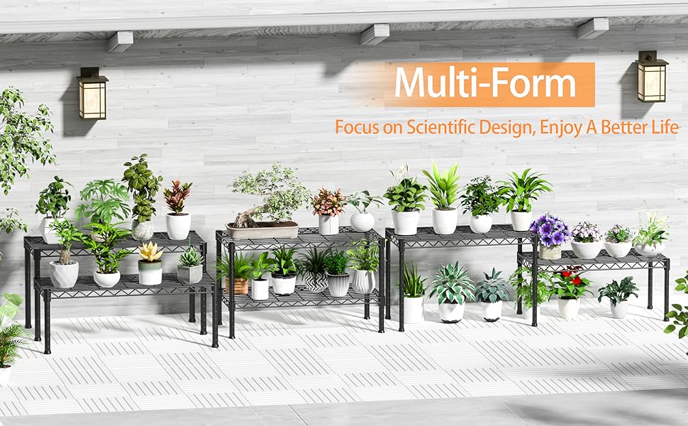 2 tier plant stands outdoor
