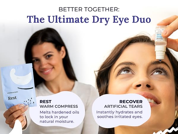 Preservative free artificial tears severe dry eye care therapy kit hydrating eye drop moisture duo