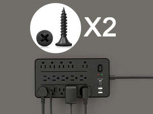 Multi Plug Outlet Surge Protector Power Strip Protection Extension Cord Multiple