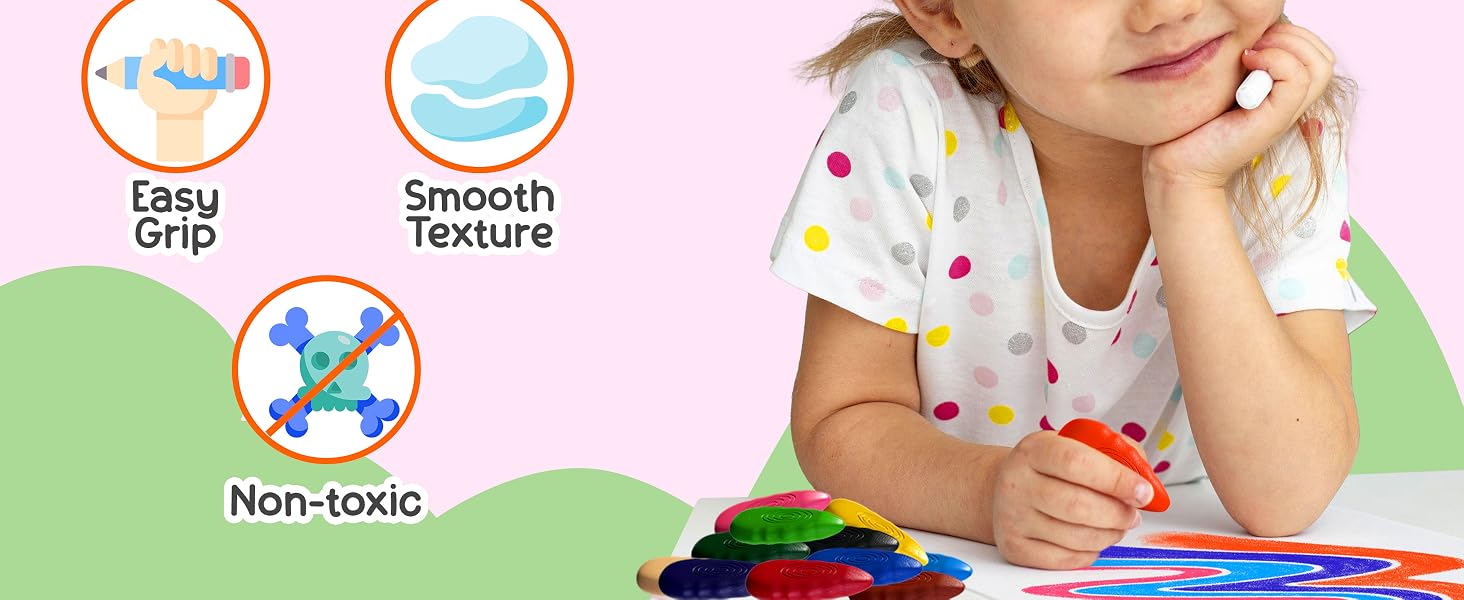 shaped crayons peanut toddler kids fun preschool baby toddlers unbreakable non toxic washable pencil