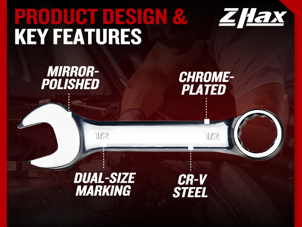 stubby combination wrench
