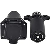 Oyviny 7 Pin Trailer Connector Male & Female, 7 Way Female and Male Trailer Plug Splice Kit, RV 7...