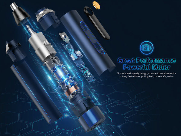Text reads "Smart Performance Growth Water" in blue. Dark blue background with illuminated water droplet and molecular structure visualization, showcasing product formulation technology.