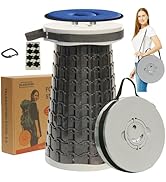 ALEVMOOM 2025 Upgraded XXL 19.7" Collapsible Stool with Cushion, 1000lbs Max Weight Heavy Duty Po...