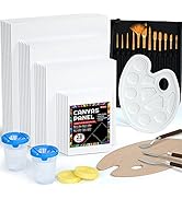 50 Pack Canvas Painting Kit, Shuttle Art Painting Supplies with 28 Multi Sizes Canvas Boards for ...
