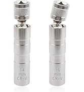 16mm&14mm Spark Plug Socket,Thin Wall 12 Points 3/8" Drive Spark Plug Removal Tool Compatible wit...