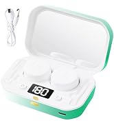 CASBOMY Contact Lens Clean Machine, Portable Ultrasonic Contact Lens Cleaner with 4 Timing Modes,...