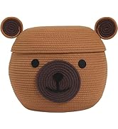 Cottonphant Handcrafted Animal Inspired Basket with Lid | Cotton Storage Solution for Playful Org...