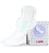 PurComfy Teens Maxi Period Pads with Wings for Tweens, Organic Cotton Sanitary Pads for Teens Gir...