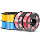 JAYO Silk PLA Filament Bundle 1.75mm 4.4KG, 4 Colors Metal-Like Shiny 3D Printer Filaments Dimens...
