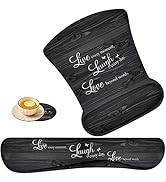 Keyboard Wrist Rest Pad and Ergonomic Mouse Pad Wrist Rest (with Coaster) Set, Non-Slip Base & wi...