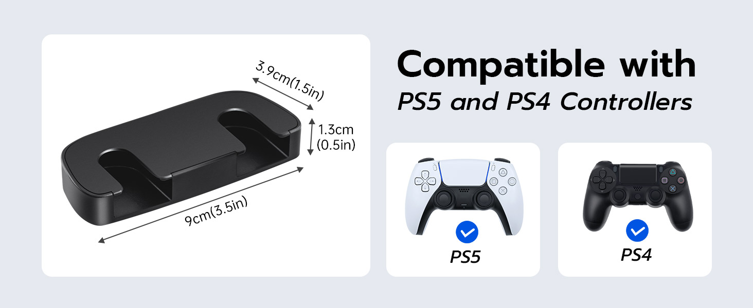 Compatible with PS5 and PS4 Controllers.