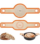 Sourdough Silicone Bread Sling -Oval and Round Non-Stick & Easy Clean Silicone Bread Mat for Dutc...