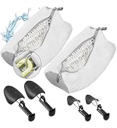 2 Pcs Shoe Washing Machine Bags with 4 Adjustable Shoe Trees, XXL Laundry Bags for Washer and Dry...