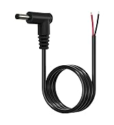 3.5mm x 1.35mm 12V DC Power 90-Degree Angled Terminal Cable 5-Pack, 22AWG 3.3FT with Male Barrel ...