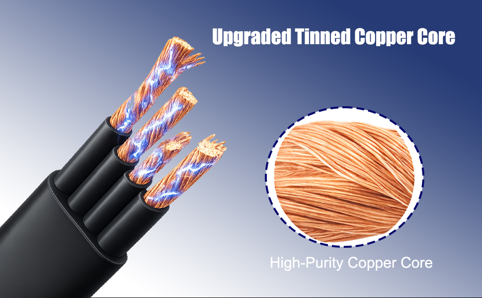 USB C extension cable with upgraded tinned copper core, stable transmission, faster charging