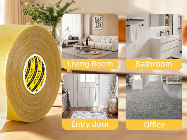 universal clear removable double sided tape with fiberglass mesh
