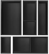 Bxngjuj Bamboo Drawer Organizer,5 PCS Black Silverware Tray&Desk Organizers and Storage,Cabinet D...