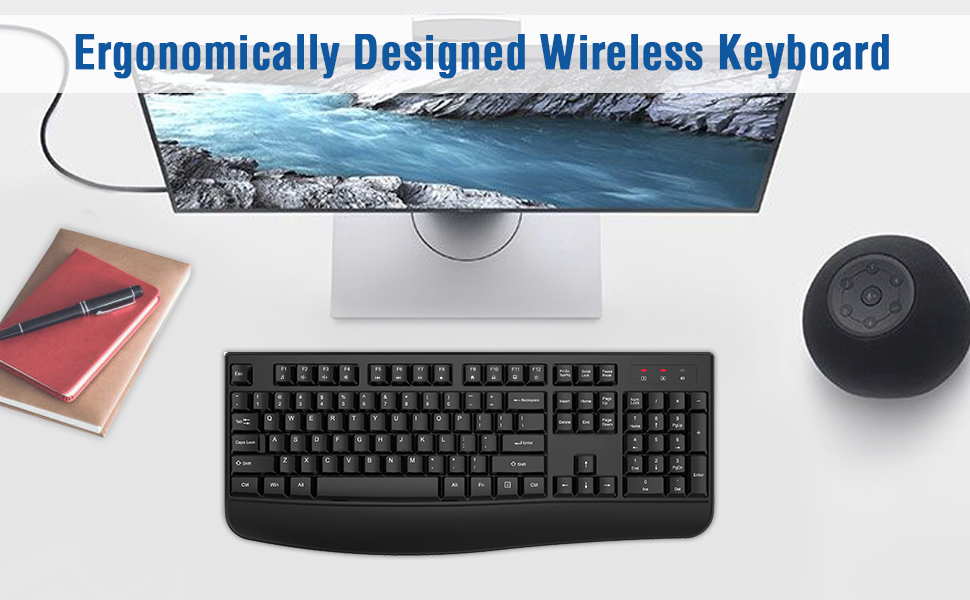 Ergonomically Designed Wireless Keyboard