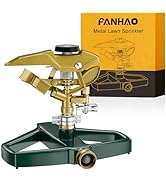 FANHAO Heavy Duty Pulsating Impact Lawn Sprinkler with Metal Base, 100% Metal Adjustable Circular...