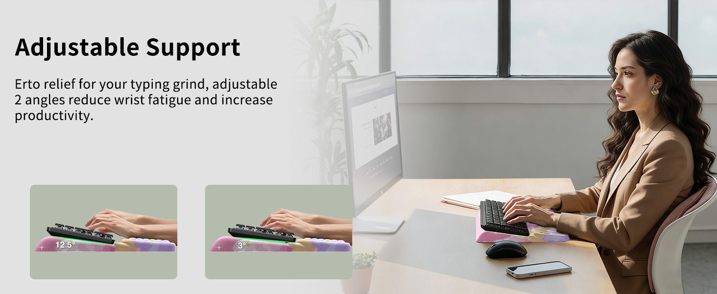2 in 1 Ergo Comfy Keyboard Pad with Wrist Support —— Where Health Meets Comfy