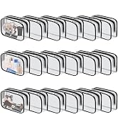 YOQIVEXU 18 Pieces Clear Cosmetics Bag Bulk, TSA Approved Toiletry Bag for Travel, Clear PVC Zipp...