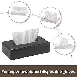 Oblong Black Tissue box