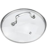 Pastlla 8 Inch Universal Tempered Glass Pot Lid Glass Covers for Pots Pans and Skillets, with Ste...