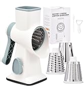 Rotary Cheese Grater with Handle Kitchen Shredder Slicer Grater Slicer Ice Shaver Cheese Vegetabl...