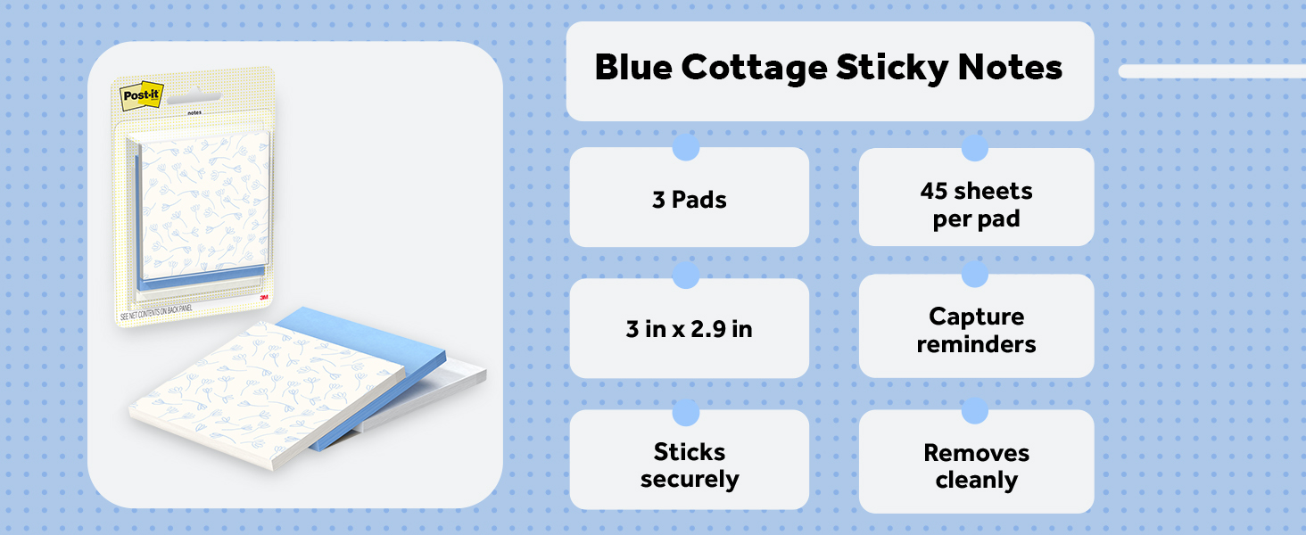 Blue Cottage Sticky Notes
