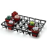 RooTrimmer Square Nursery Pot Tray with 24 Cells, 5 Pack Plant Trays for Pots, Flower Pot Moving ...