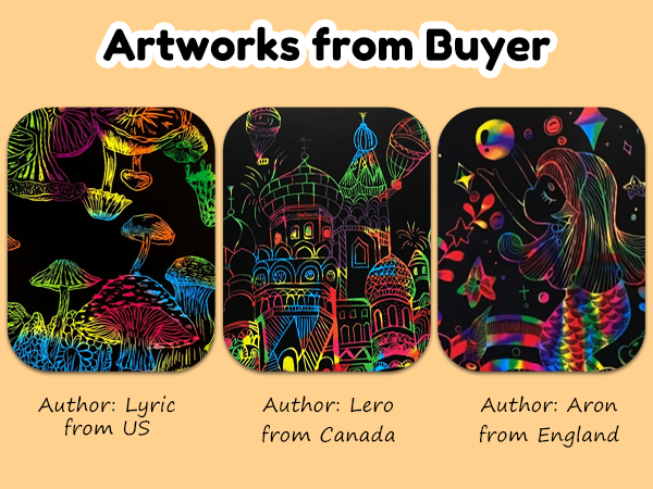 black rainbow scratch art paper for kids