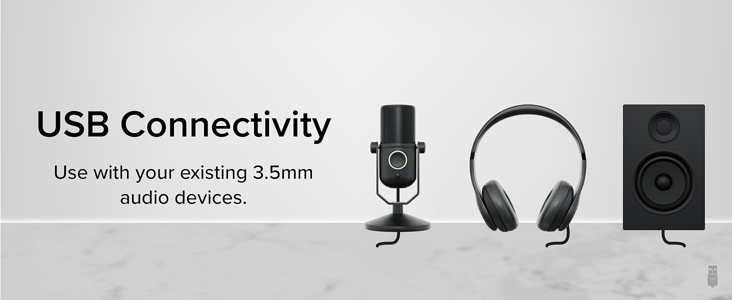 Plugable USB Audio Adapter with 3.5mm jack for headphones and mic, adds stereo sound via USB