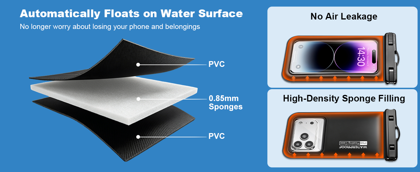 Floating Waterproof Phone Pouch with Air Cushion