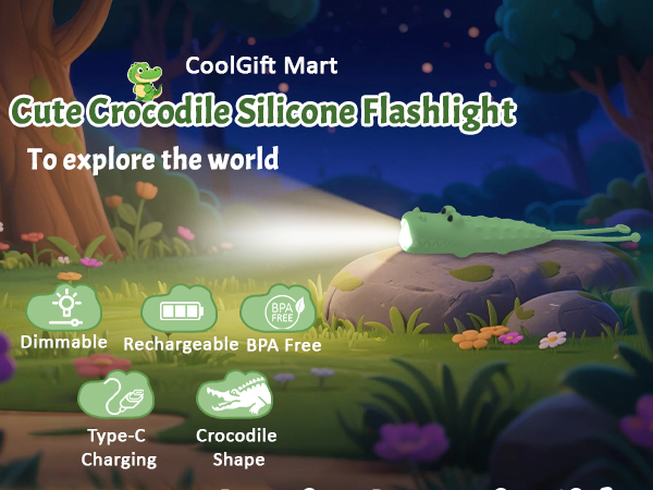 CoolGift Mart Silicone Crocodile Flashlight