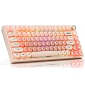 COSTOM WK75 75% Wireless Gaming Mechanical Jelly Keyboard, BT5.0/2.4GHz/USB-C, Hot Swappable Pre-...