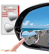 Aenfaiy Heart Shaped Blind Spot Mirrors for Car 2 Pack - HD Glass Frameless, Adjustable Angle Wid...