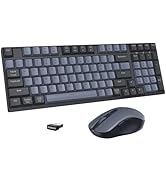 AUSDOM Wireless Mouse and Keyboard Combo - 2.4GHz Computer Keyboard, Plug and Play, 3 DPI Adjusta...