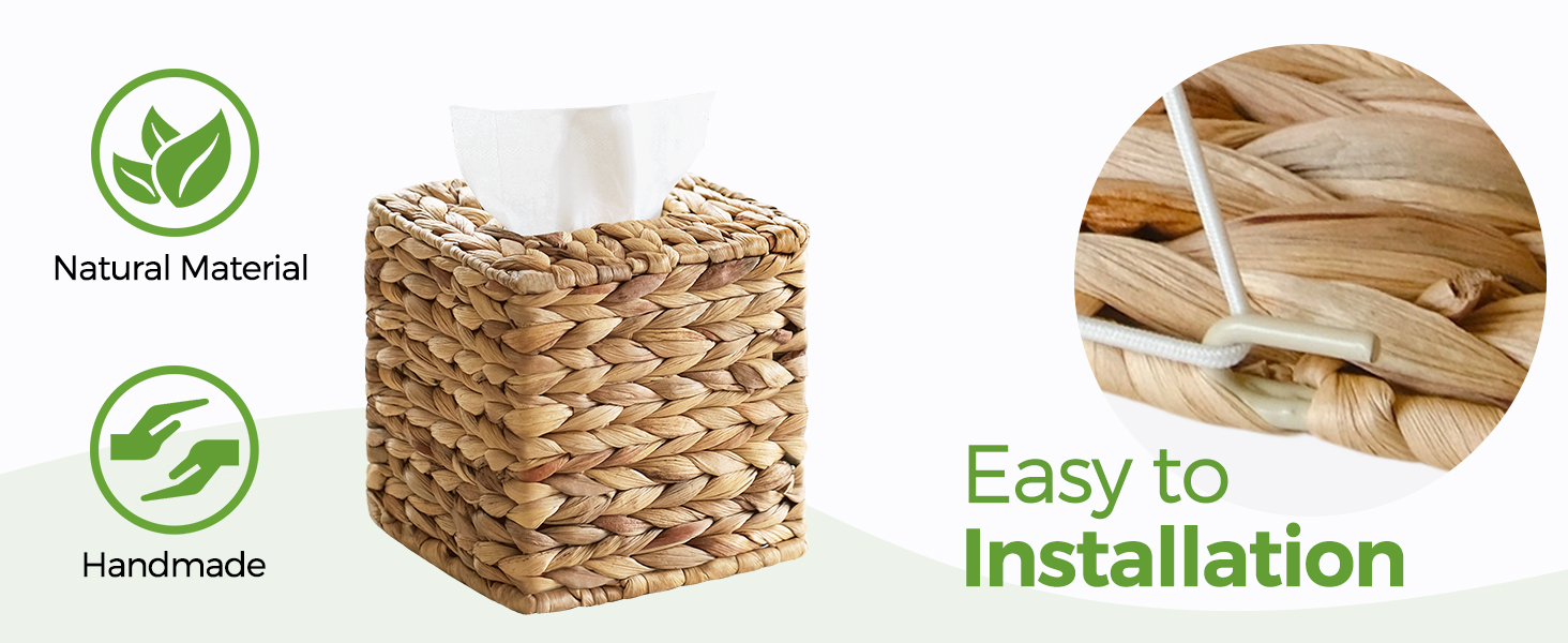 water hyacinth tissue box cover