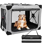 MIU COLOR Collaspsible Quick Installation Dog Crate - 32 Inch Portable Travel for Medium Dog, 3-D...