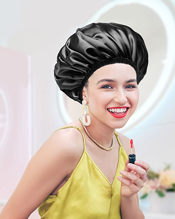 black shower cap