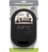 Slipstick 9-1/2” x 5-3/4” Oval Heavy Furniture Sliders for Carpet & Rugs (4 Pack) Premium Reusabl...