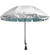 Prospo Beach Chair Umbrella with Universal Adjustable Clamp, UV Protection Sunshade Umbrella for ...