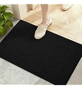 PLEASOR Front Door Mat Outside Entrance, Dirt Resistant and Absorbent Welcome Door Mat Outdoor In...