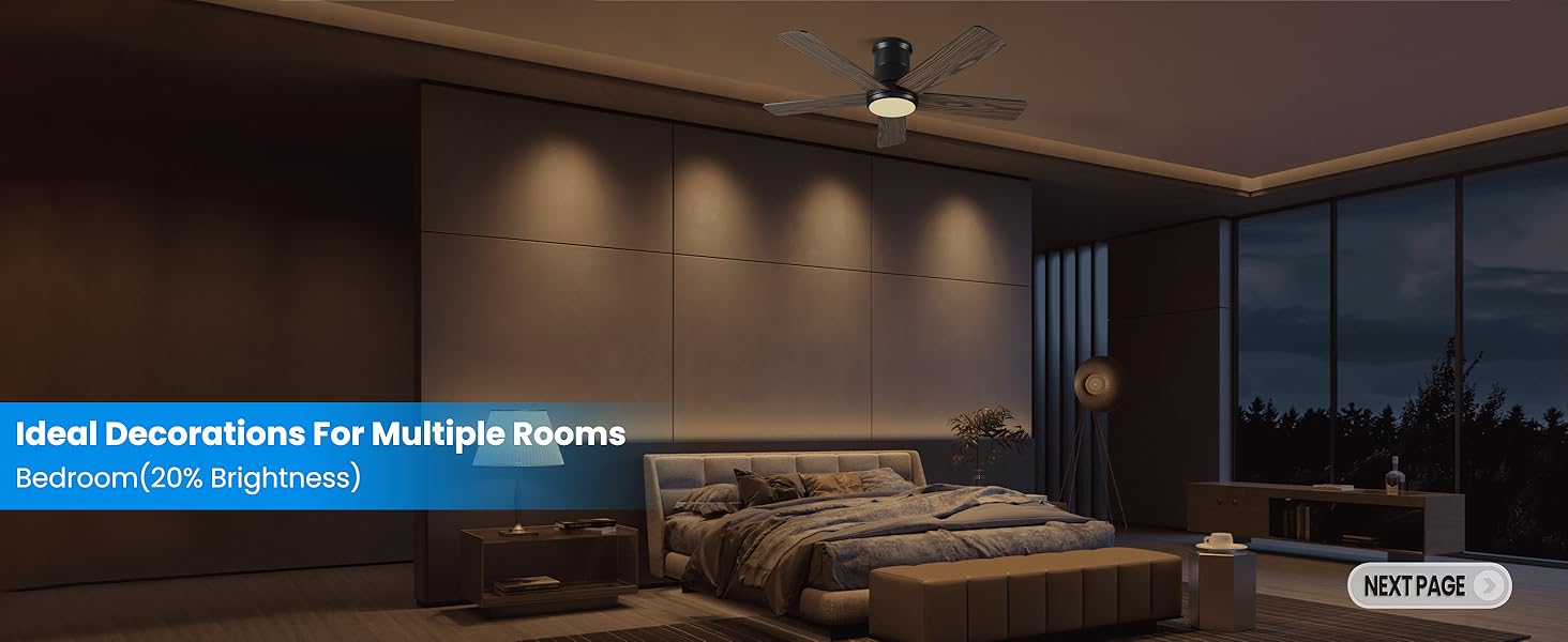 lighting & ceiling fans for bedroom