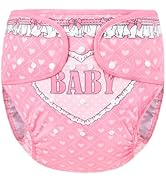 Littleforbig Washable Adjustable Reusable Waterproof Cloth Adult Diaper Wrap Cover - Blushing Baby M
