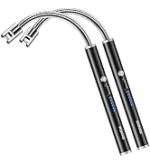 RONXS Electric Lighter - Rechargeable Type C with LED Display, Flexible Neck Plasma Arc Lighter f...